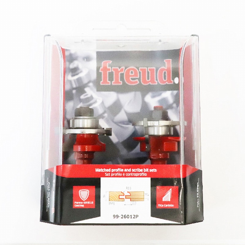 99-26012P マッチドプロファイルアンドスクライブビット Freud 刃径42.9mm軸径12mm全長77mm 1本 99-26012P