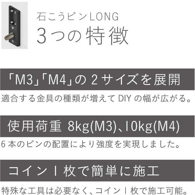 4944825554491 金具用石こうピンLONG 1セット(2個) 八幡ねじ 4944825554491 金具用石こうピンLONG 1セット(2個) 八幡ねじ
