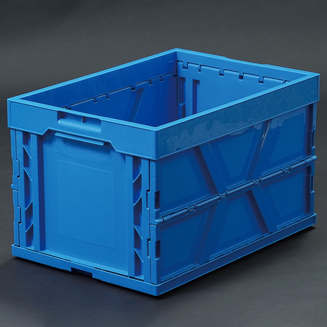 折りたたみコンテナ モノタロウ 容量50L 青色 外寸(幅×奥行×高さ