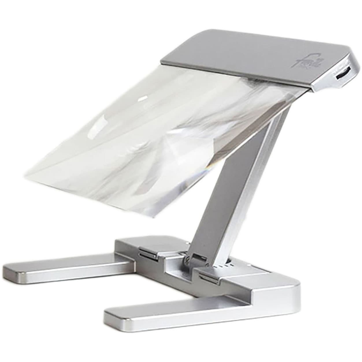 メーカ直送品・代引き不可　携帯用薄型ライトつきルーペ　「イージーポケット」　3倍　152111シルバー　割引不可