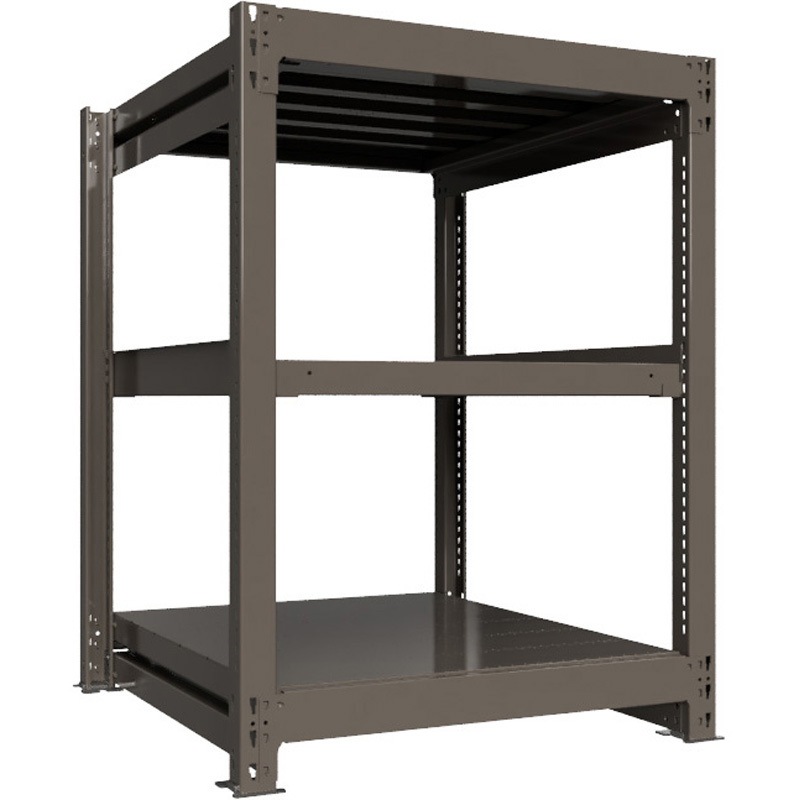 重量ラック ボルトレス 1000kg 単体 高さ1200mm モノタロウ グレー色 3段 間口900mm