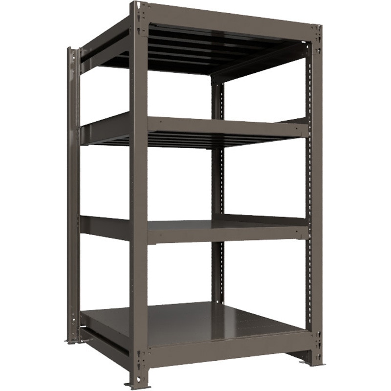 重量ラック ボルトレス 1000kg 単体 高さ1500mm モノタロウ グレー色 4段 間口900mm 63,195円