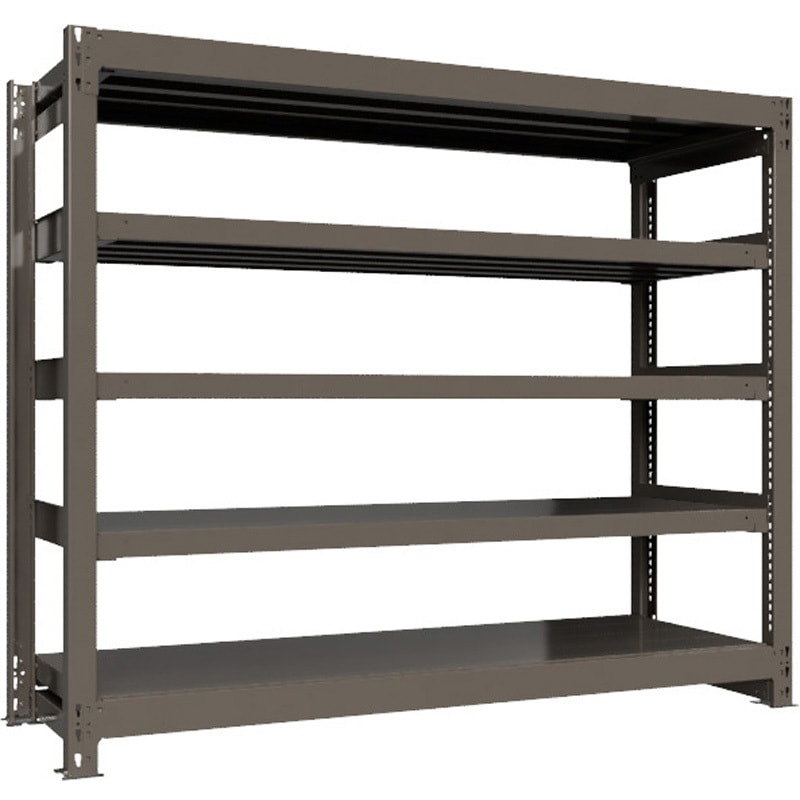 重量ラック ボルトレス 1000kg 単体 高さ1500mm モノタロウ グレー色 間口1800mm