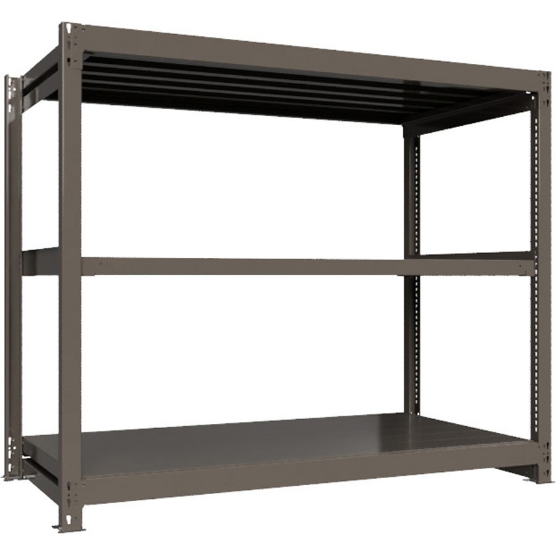 重量ラック ボルトレス 1000kg 単体 高さ1500mm モノタロウ グレー色 3段 間口1800mm