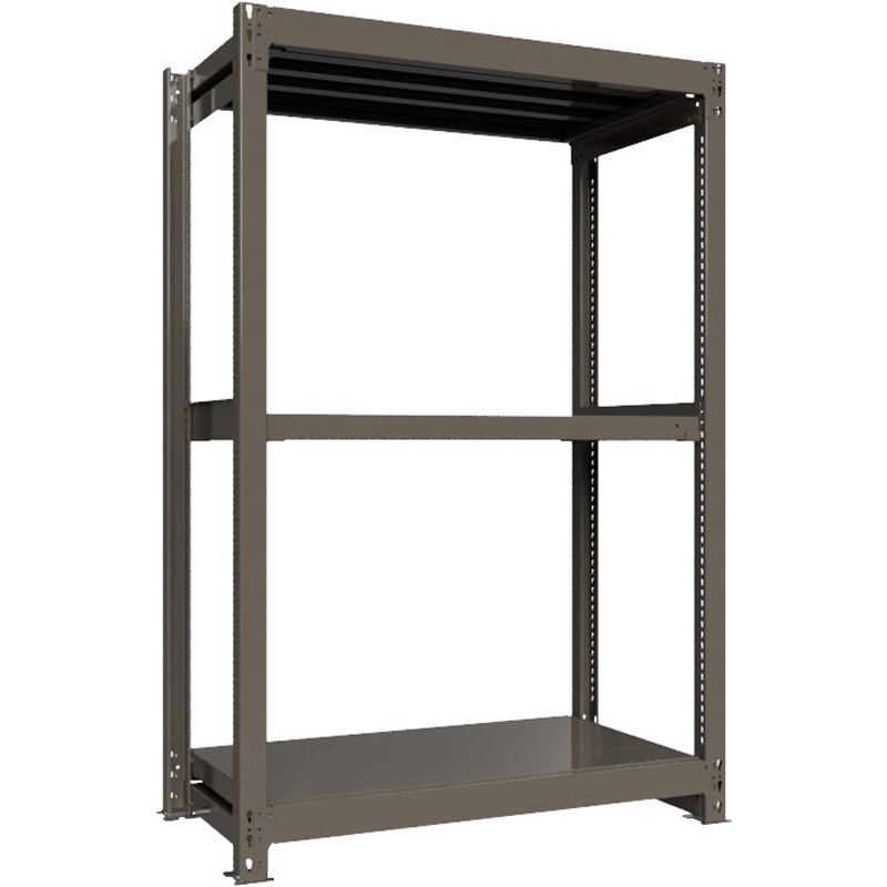 重量ラック ボルトレス 1000kg 単体 高さ1800mm モノタロウ グレー色 3段 間口1200mm