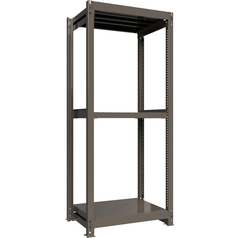 重量ラック ボルトレス 1000kg 単体 高さ2100mm モノタロウ グレー色 3段 間口900mm