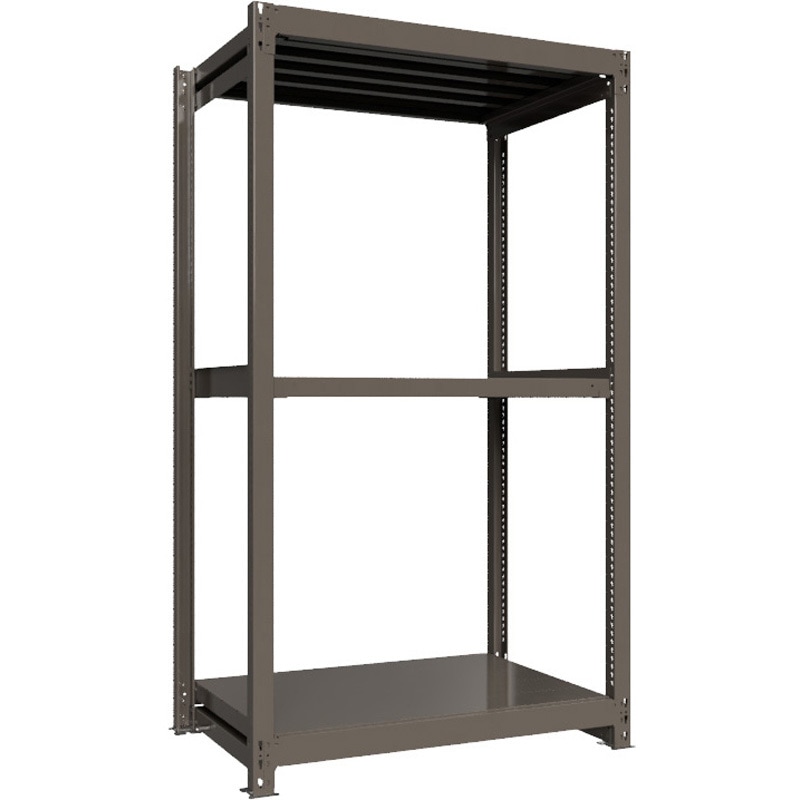 重量ラック ボルトレス 1000kg 単体 高さ2100mm モノタロウ グレー色 3段 間口1200mm