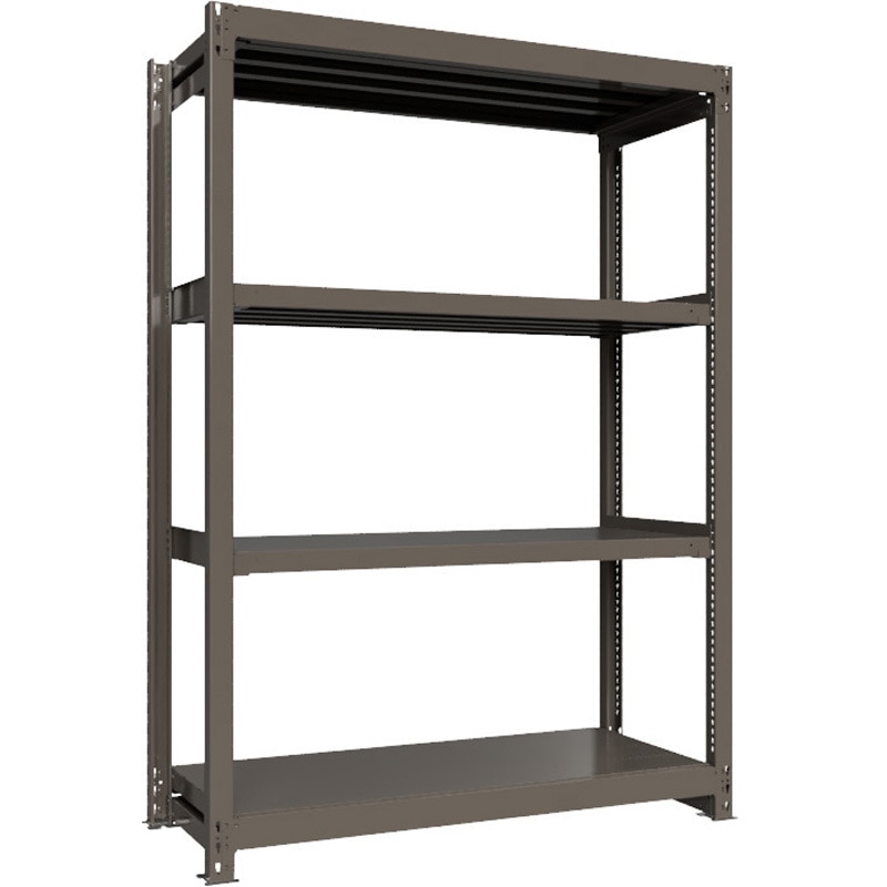 重量ラック ボルトレス 1000kg 単体 高さ2100mm モノタロウ グレー色 4段 間口1500mm