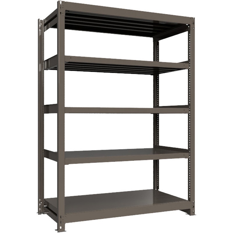 重量ラック ボルトレス 1000kg 単体 高さ2100mm モノタロウ グレー色 5段 間口1500mm