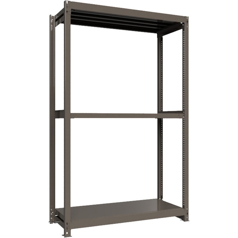 重量ラック ボルトレス 1000kg 単体 高さ2400mm モノタロウ グレー色 3段 間口1500mm 98,900円