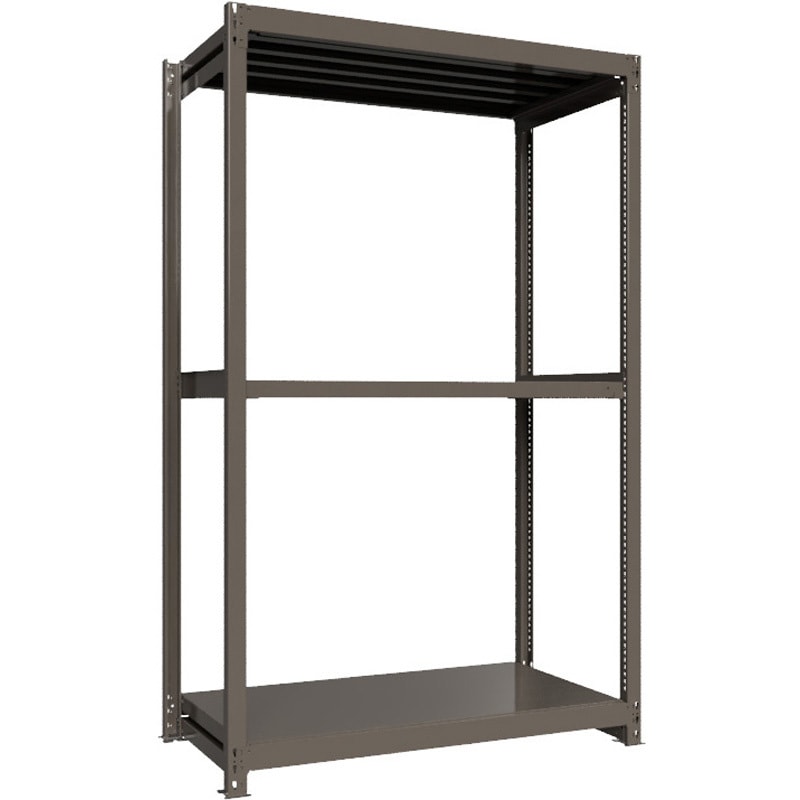 重量ラック ボルトレス 1000kg 単体 高さ2400mm モノタロウ グレー色 3段 間口1500mm 111,900円