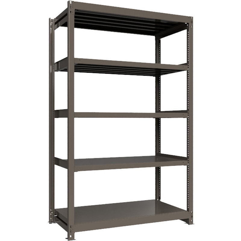 重量ラック ボルトレス 1000kg 単体 高さ2400mm モノタロウ グレー色 5段 間口1500mm