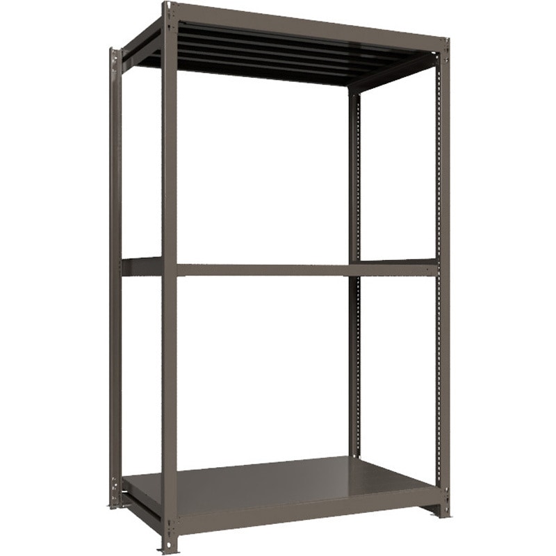 重量ラック ボルトレス 1000kg 単体 高さ2400mm モノタロウ グレー色 3段 間口1500mm 124,900円