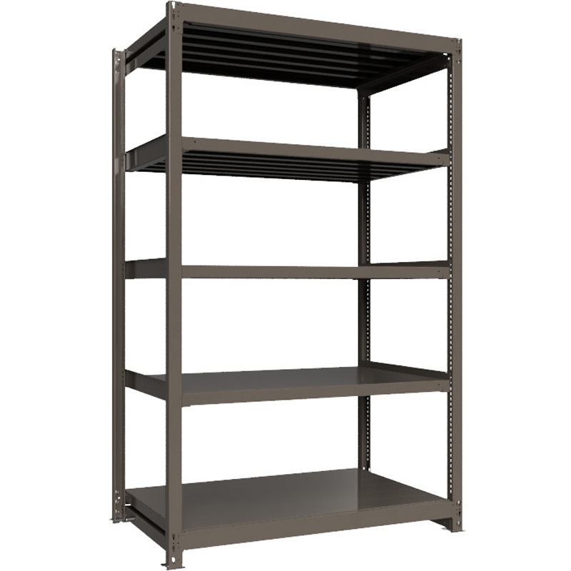 重量ラック ボルトレス 1000kg 単体 高さ2400mm モノタロウ グレー色 5段 間口1500mm