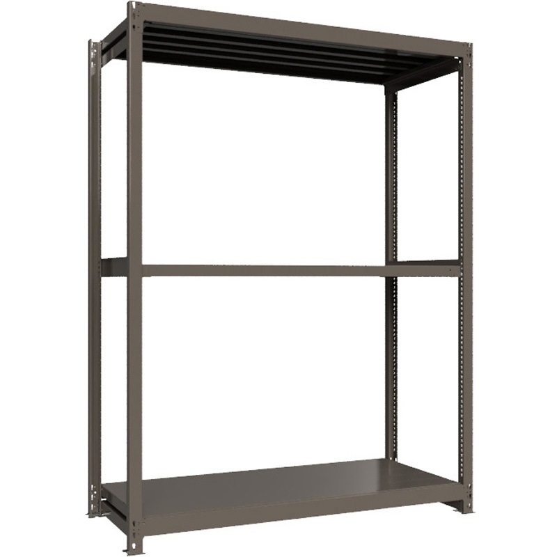 重量ラック ボルトレス 1000kg 単体 高さ2400mm モノタロウ グレー色 3段 間口1800mm 122,900円