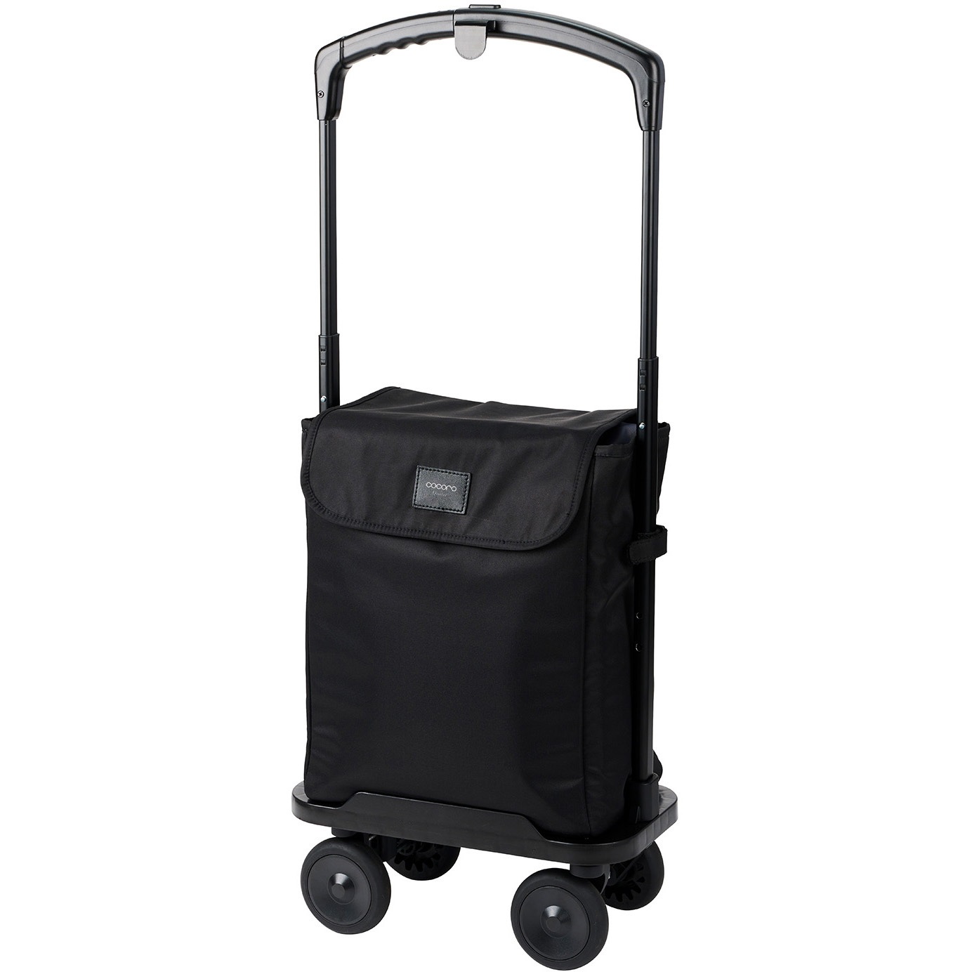 BK 552018 インナーバッグ付き 保温 保冷 ショッピングカート レップ 容量19L ブラック/無地色 幅29cm奥行18cm高さ36cm  BK 552018