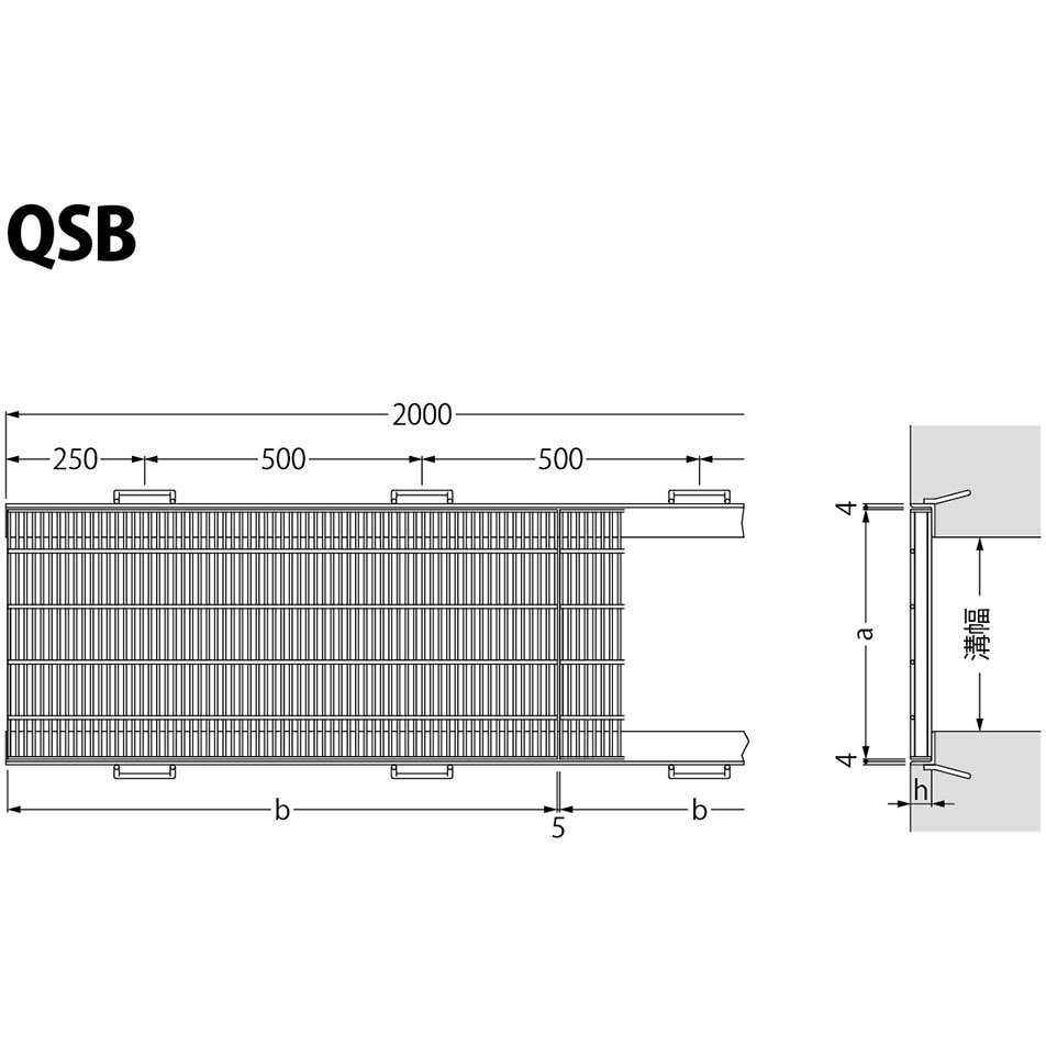 ステンレス製 横断溝 側溝 グレーチング 溝幅400mm T-14 ピッチ13 高さ38mm プレーン 溝蓋 ニムラ 送料無料 | ツバなし グレーチング 溝蓋 細目 ノンスリップ 圧接式 溝幅