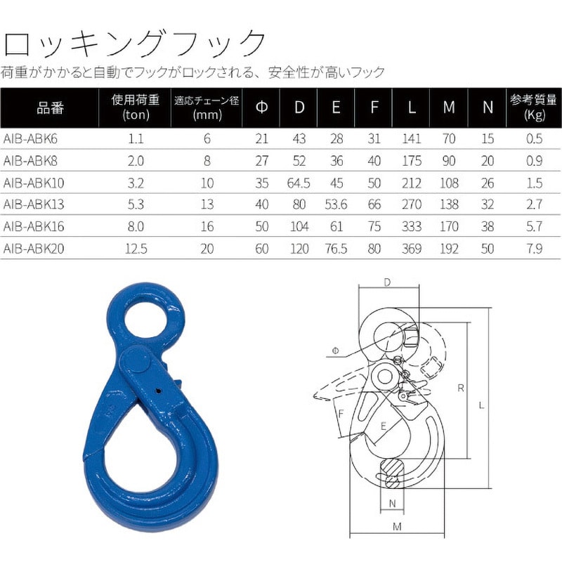 10003 2点吊りワイヤースリング 1.2t未満 アイビッグ ラッチフックタイプ ロープ径8mm長さ4m - 【通販モノタロウ】