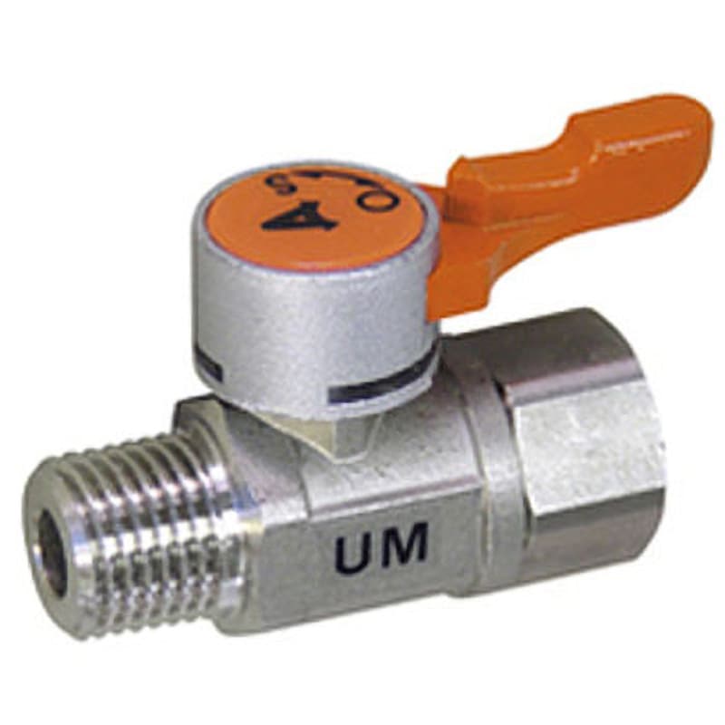 UM-1033 エースボール21 UM型 【RoHS】 アソー レバー式 ストレート R×Rc接続 呼び径(B)3/8  UM-1033