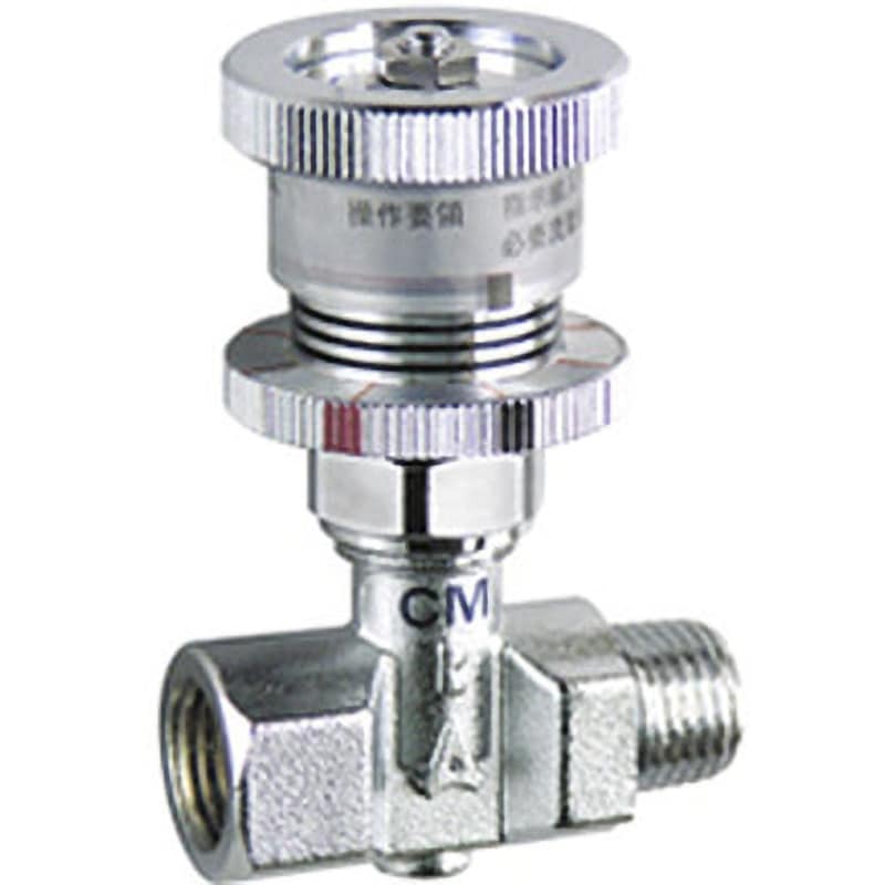 CM-7033 チッコロ 7000 CM型 【RoHS】 アソー ローレット式 ニードルバルブ ストレート 呼び径(B)3/8  CM-7033