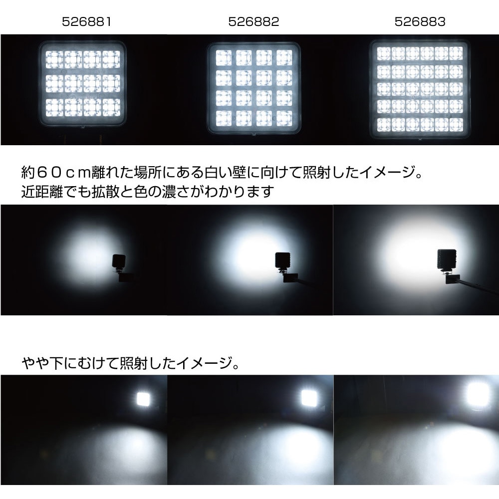 526882 LEDワークランプ角型 JET INOUE(ジェットイノウエ) 16W