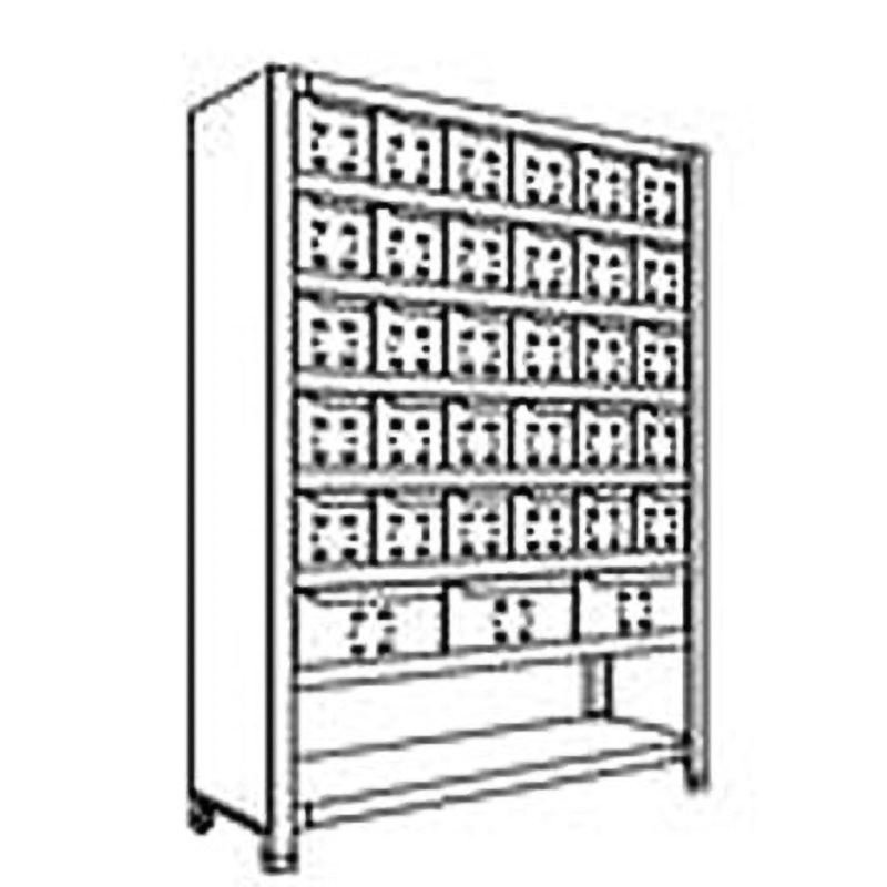 LA43K78 NF 引出し付軽量物品棚 日本ファイリング スチール 奥行300mm  LA43K78