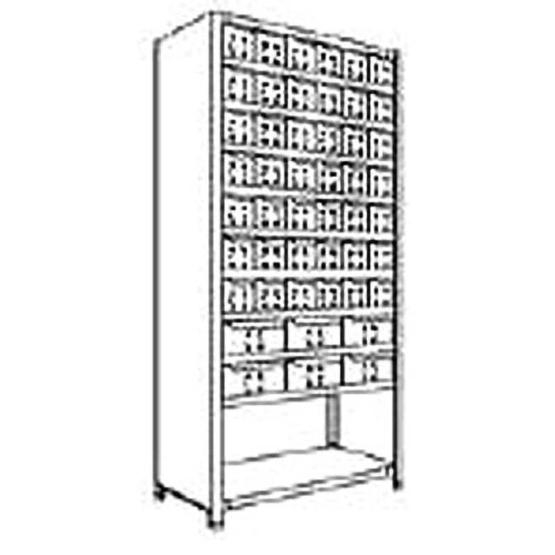 LA63S711 NF 引出し付軽量物品棚 日本ファイリング スチール 奥行450mm  LA63S711