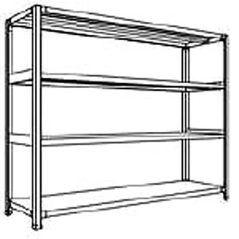 LA45S14 中棚ボルトレスタイプ 日本ファイリング スチール 荷重1000kg 高さ1200mm奥行450mm  LA45S14