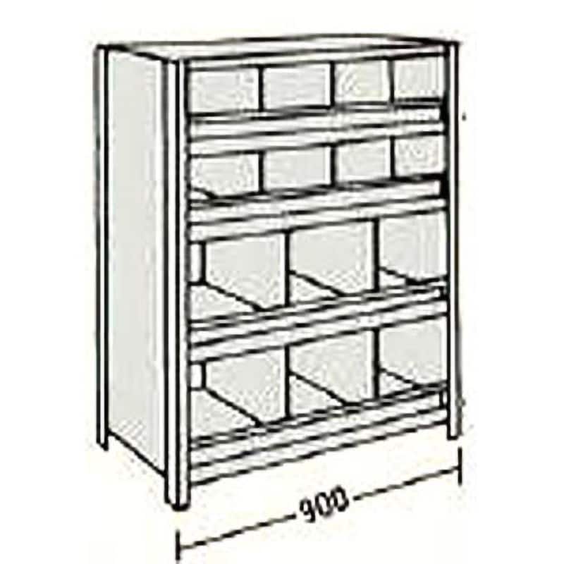 LA43K55B NF 縦仕切前当り付軽量物品棚 日本ファイリング 高さ1200mm  LA43K55B