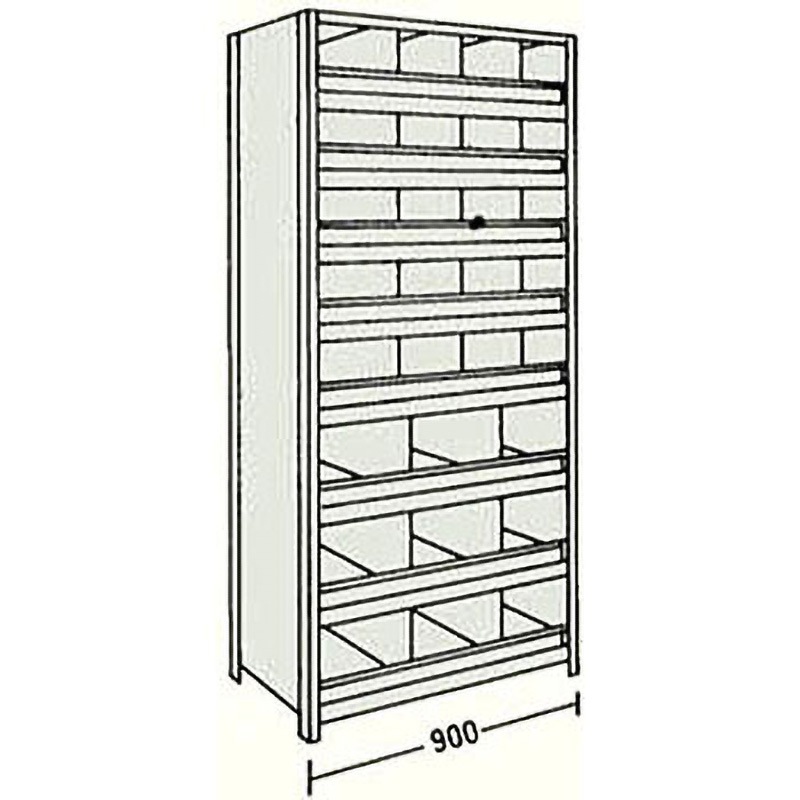 LA73K59B NF 縦仕切・前当り付軽量物品棚 日本ファイリング 高さ2100mm  LA73K59B