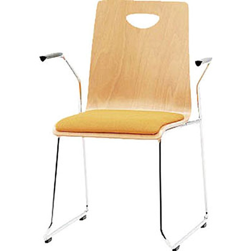 RMN2ABK TOKIO リフレッシュチェア ループ脚肘付 ブラック TOKIO(藤沢工業) PP樹脂成型品 再生PET 材質スチールパイプ/クロムメッキ脚 質量7.5kg  RMN2ABK