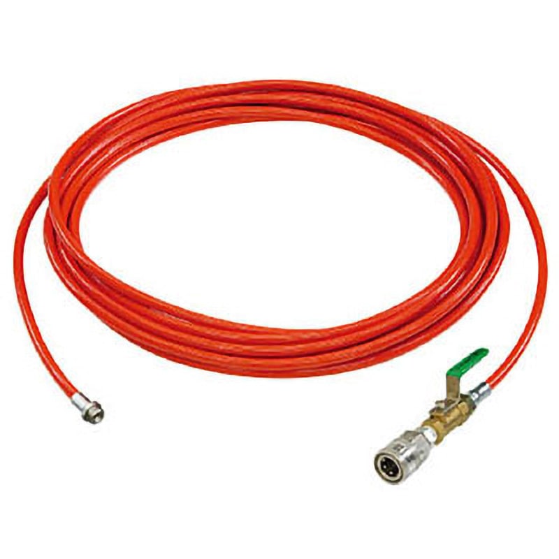 HD03228 1/4PUねじ式洗管ホース SUSワンタッチカプラ仕様 アサダ コック有 長さ20m  HD03228