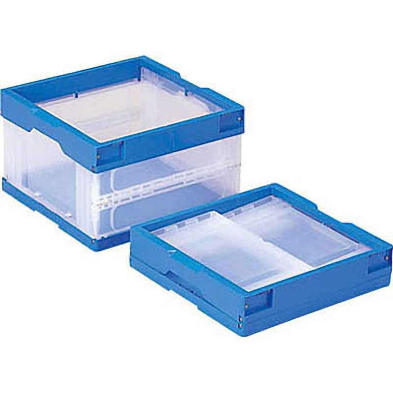 55225000TMBL オリコン38B-2 透明青 サンコー(三甲) 外寸(幅×奥行×高さ