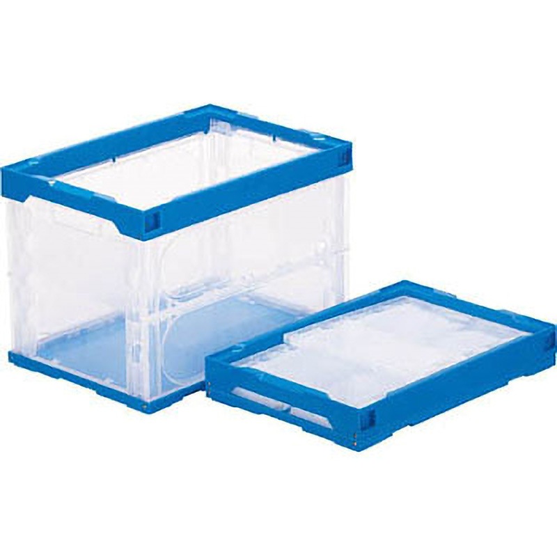 55231000TMBL オリコン60B(2) 透明青 サンコー(三甲) 嵌合商品サンコールドボックス #21 本体 外寸(幅×奥行×高さ)530×366×380mm 1個