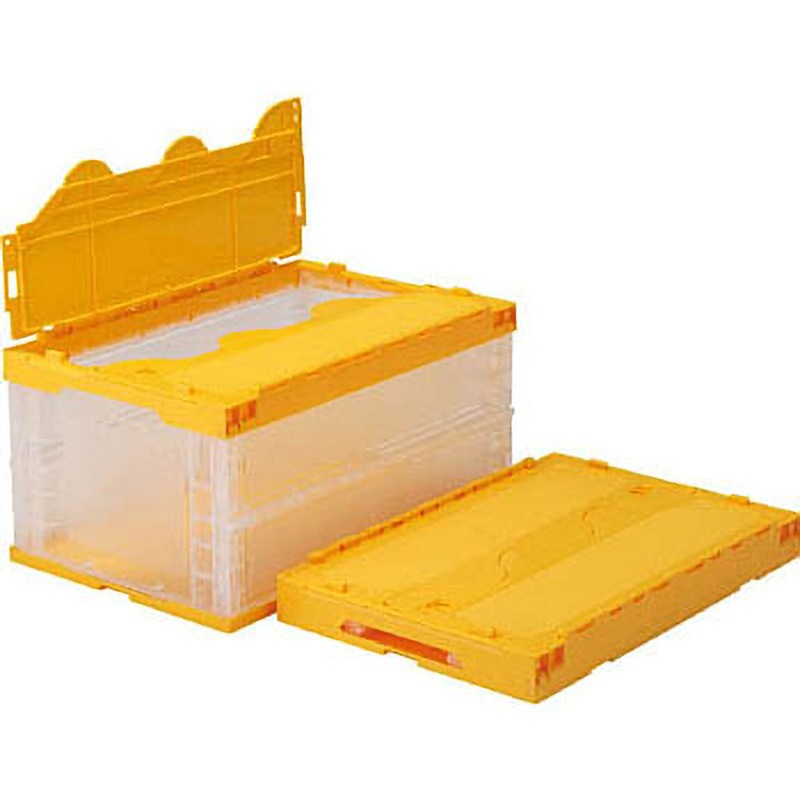 55783000TMYE サンクレットオリコンP76B-B 透明黄 サンコー(三甲) 容量74.1L フタのあり 外寸(幅×奥行×高さ)649×439×338mm 1個