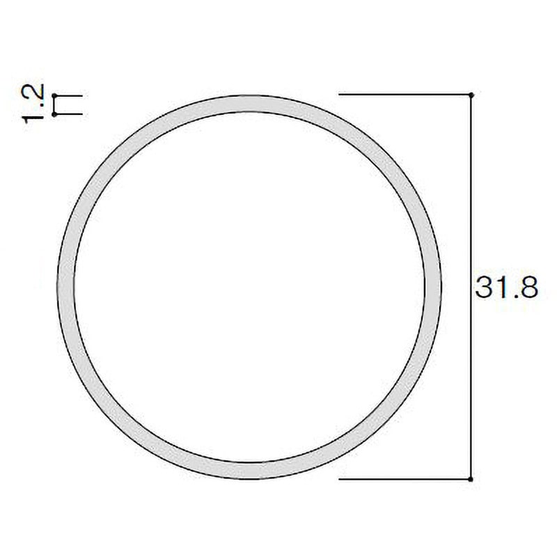 TM100-31 スチールパイプ 光 外径31.8mm長さ1000mm 1個 - 【通販モノタロウ】