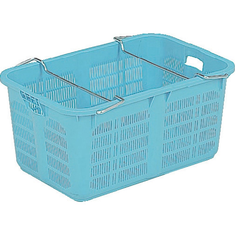 サンテナーA#85ー2(ハンドル付) 青 サンコー(三甲) メッシュコンテナ