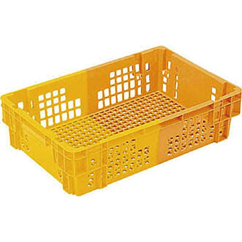 10510100OR301YE304 サンテナーC#51 オレンジ/黄 サンコー(三甲) メッシュ 種別SK105101 外寸(幅×奥行×高さ)724×479×191mm 1個 10510100OR301YE304