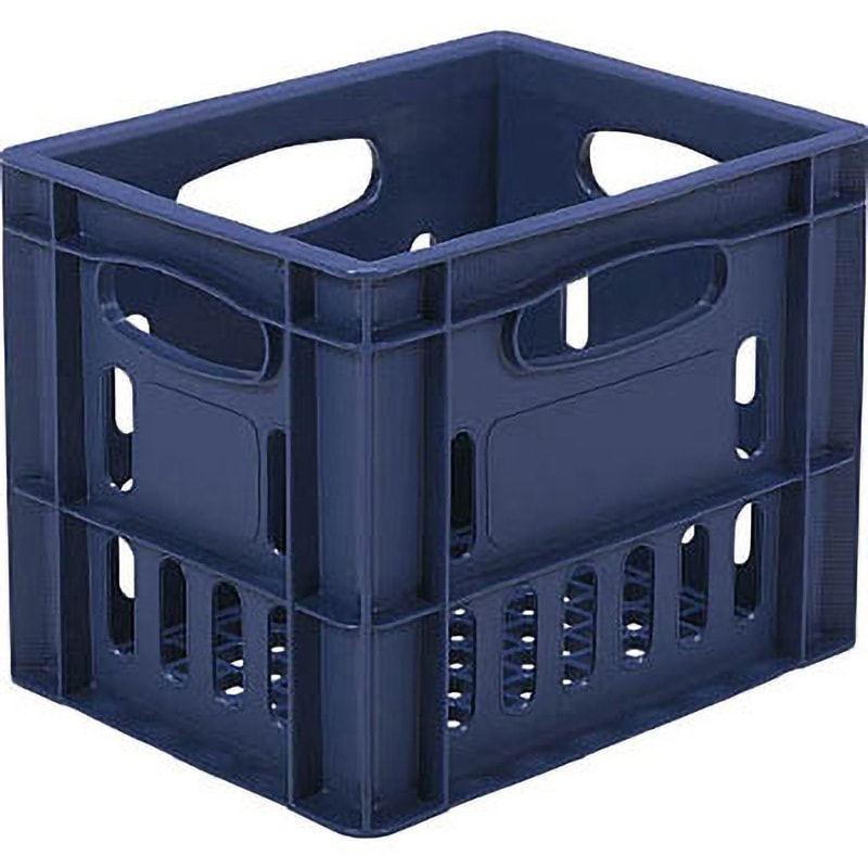 サンコー製折りたたみコンテナ前扉付き12個セット ピュアクレート12P-14 青 サンコー(三甲) ボトルコンテナ 【通販