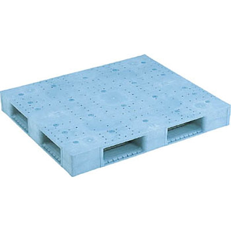 81205502BL502 プラスチックパレット D4ー1012Fー2 青 サンコー(三甲) ライトブルー色