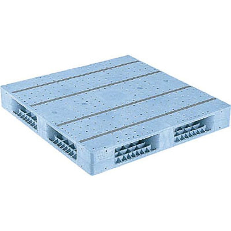 81218901BL502 プラスチックパレット R4ー1111Fー3 青 サンコー(三甲) ライトブルー色