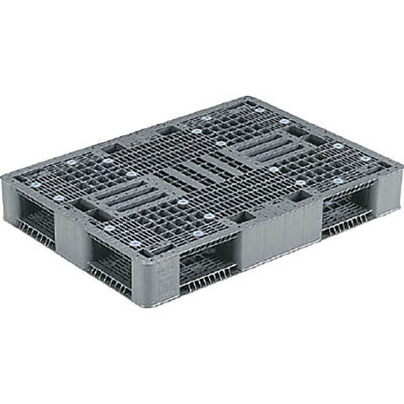80880600GL803 プラスチックパレット R4ー811ー2 グレー 1個 サンコー(三甲) 【通販モノタロウ】