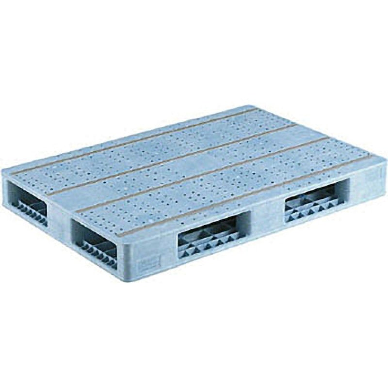 80885601BL502 プラスチックパレット R4ー812F 青 サンコー(三甲) ライトブルー色