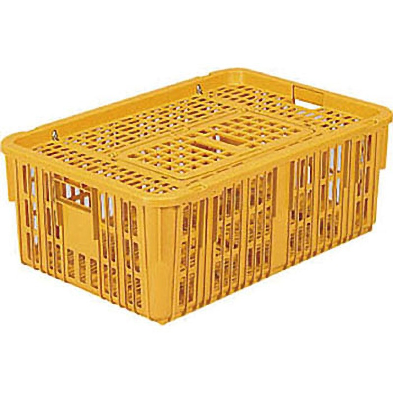 10900003OR301 鳥篭4型プラ網蓋付 オレンジ サンコー(三甲) 角型 容量64.4L