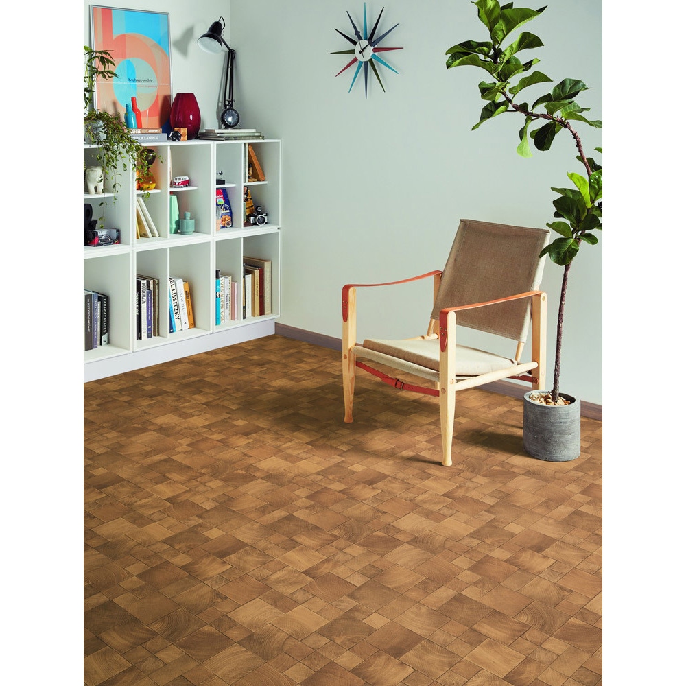 E5048 クッションフロア Eタイプ ブロックウッド 1巻(10m) シンコール 【通販モノタロウ】