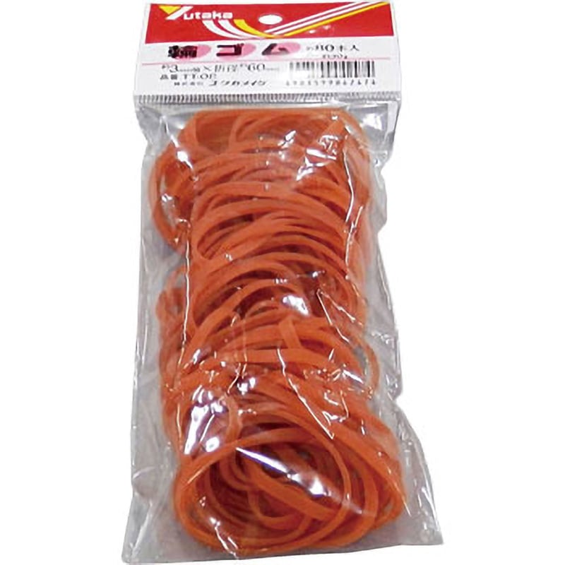 TT-08 輪ゴム ユタカメイク #16番 アメ色 質量30g 折径60mm切り幅3mm 1