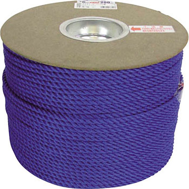 RE102 PEカラーロープドラム巻 ユタカメイク ブルー色 太さ6mm 1巻(200m) RE102