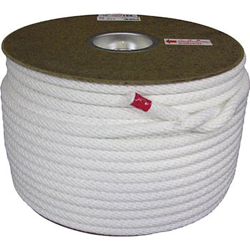 RSX-6 ポリエステル金剛打 ユタカメイク 白色 ドラム巻 太さ12mm 1巻(100m) RSX-6