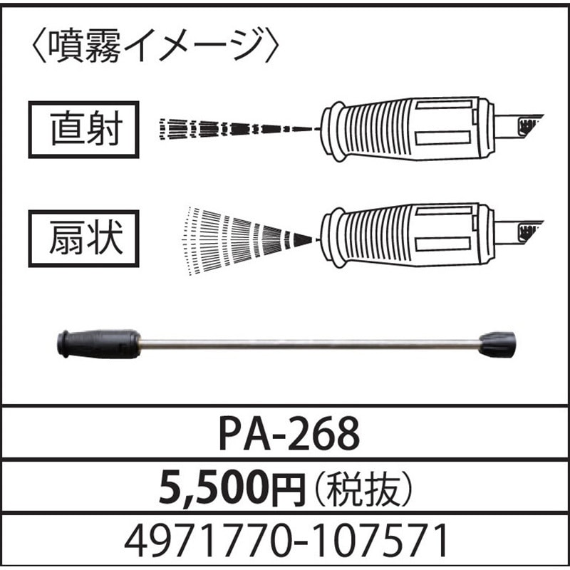 PA-268 工進エンジン洗浄機JCE用 ノズルランス 1個 工進 【通販