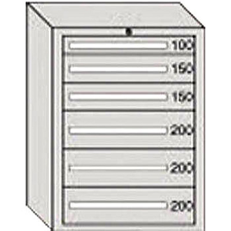 DX1004G デラックスキャビネット(ライトグレー) 大阪製罐 外寸法811×557×1081mm  DX1004G